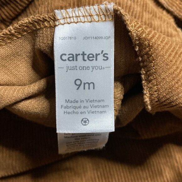 CARTER’S Cotton Corduroy Moose Embroidered Overalls - Picture 5 of 7